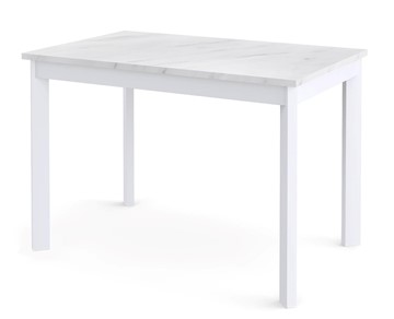 Кухонный раскладной стол Dikline L110 Мрамор белый/ножки белые в Магадане - предосмотр