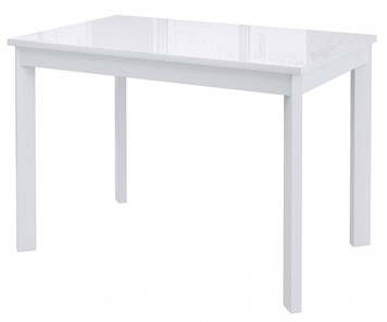 Обеденный раздвижной стол Dikline Ls110, стекло белое/ножки белые в Магадане - предосмотр