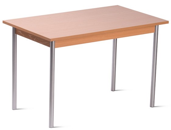 Стол для столовой, ЛДСП Бук/Металлик в Магадане - изображение