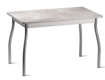 Кухонный стол Орион.4 1200, Пластик Белый шунгит/Металлик в Магадане