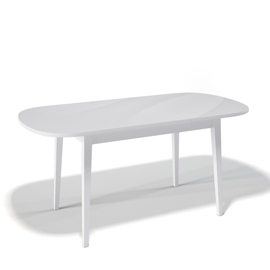 Раздвижной стол Kenner 1300M (Белый/Стекло белое сатин) в Магадане - изображение 1