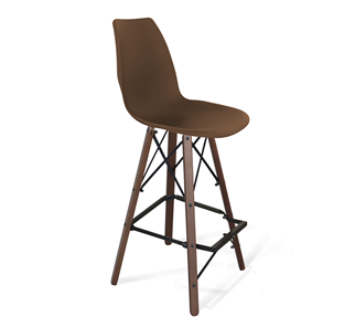 Барный стул SHT-ST29/S80 (коричневый ral 8014/темный орех/черный) в Магадане - предосмотр
