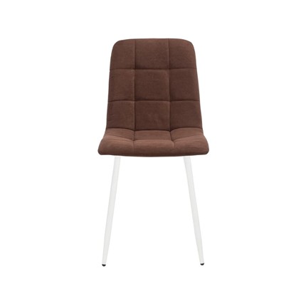 Обеденный стул Leset Скай (Металл белый/велюр Шоколад) в Магадане - изображение