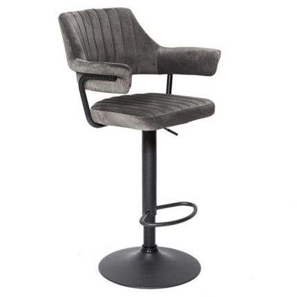Барный стул КАНТРИ WX-2917 вельвет серый в Магадане - изображение