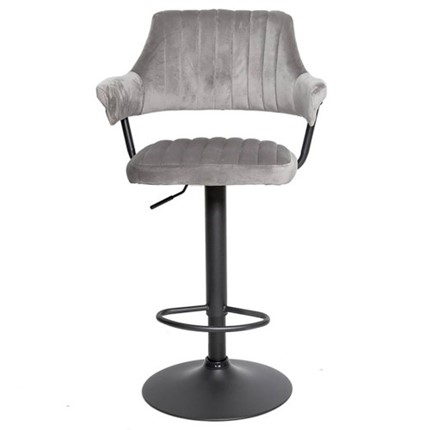 Барный стул КАНТРИ WX-2917 вельвет светло-серый в Магадане - изображение