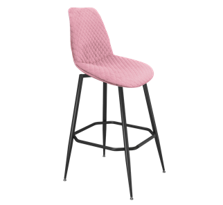 Барный стул SHT-ST29-С22 / SHT-S148 (розовый зефир/черный муар) в Магадане