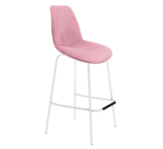 Барный стул SHT-ST29-С22 / SHT-S29P (розовый зефир/белый муар) в Магадане
