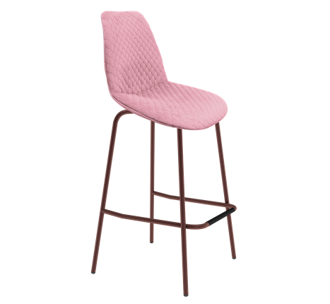 Барный стул SHT-ST29-С22 / SHT-S29P (розовый зефир/медный металлик) в Магадане - изображение