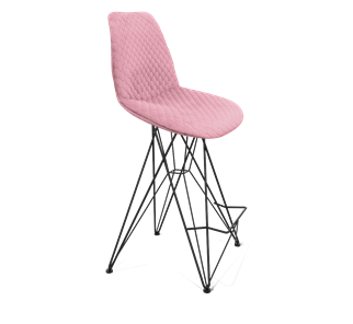 Полубарный стул SHT-ST29-С22 / SHT-S66-1 (розовый зефир/черный муар) в Магадане
