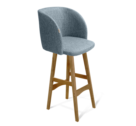 Барный стул SHT-ST33 / SHT-S65 (синий лед/светлый орех) в Магадане - изображение