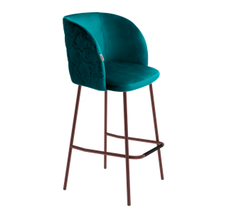 Барный стул SHT-ST33-1 / SHT-S29P (альпийский бирюзовый/медный металлик) в Магадане