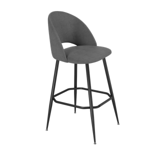 Барный стул SHT-ST34 / SHT-S148 (платиново-серый/черный муар) в Магадане