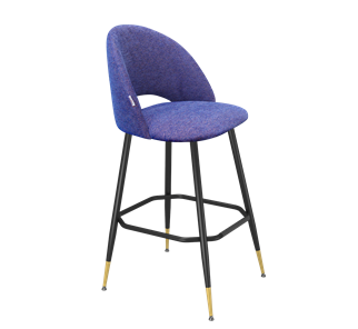Барный стул SHT-ST34 / SHT-S148 (синий мираж/черный муар/золото) в Магадане