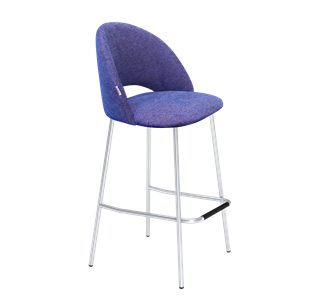 Барный стул SHT-ST34 / SHT-S29P (синий мираж/хром лак) в Магадане