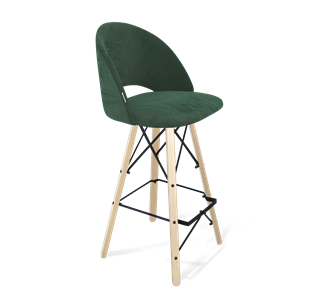 Барный стул SHT-ST34 / SHT-S80 (лиственно-зеленый/прозрачный лак/черный) в Магадане