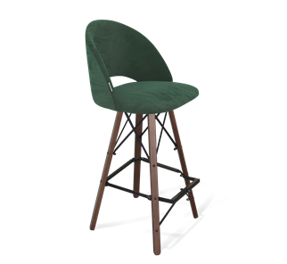 Барный стул SHT-ST34 / SHT-S80 (лиственно-зеленый/темный орех/черный) в Магадане