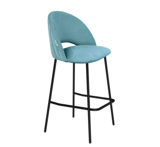 Барный стул SHT-ST34-1 / SHT-S29P (голубая пастель/черный муар) в Магадане