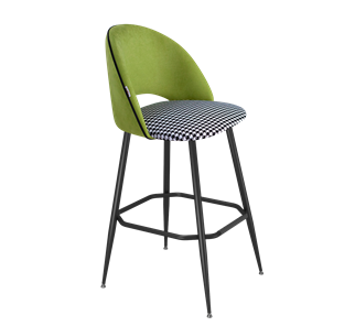 Барный стул SHT-ST34-3 / SHT-S148 (оливковый/гусиная лапка/черный муар) в Магадане