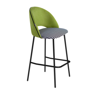 Барный стул SHT-ST34-3 / SHT-S29P (оливковый/гусиная лапка/черный муар) в Магадане - предосмотр