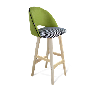Барный стул SHT-ST34-3 / SHT-S65 (оливковый/гусиная лапка/прозрачный лак) в Магадане