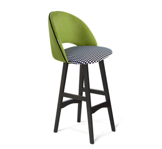 Барный стул SHT-ST34-3 / SHT-S65 (оливковый/гусиная лапка/венге) в Магадане