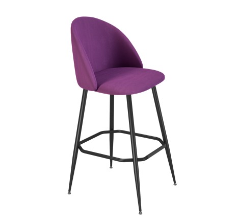 Барный стул SHT-ST35 / SHT-S148 (ягодное варенье/черный муар) в Магадане - изображение
