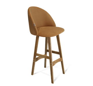 Барный стул SHT-ST35 / SHT-S65 (горчичный/дуб брашированный коричневый) в Магадане