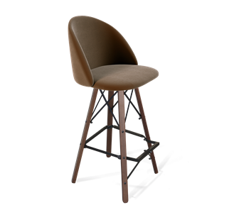 Барный стул SHT-ST35 / SHT-S80 (кофейный ликер/темный орех/черный) в Магадане
