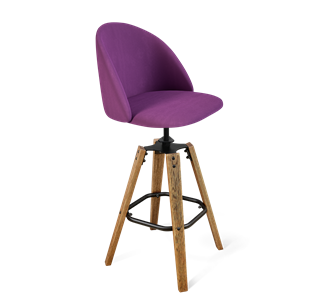 Барный стул SHT-ST35 / SHT-S93 (ягодное варенье/браш.коричневый/черный муар) в Магадане