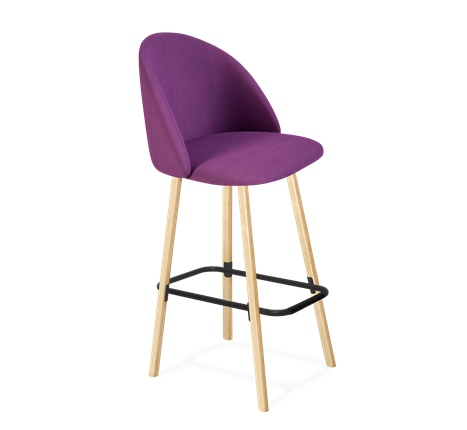 Барный стул SHT-ST35 / SHT-S94 (ягодное варенье/прозрачный лак/черный муар) в Магадане - изображение