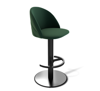 Барный стул SHT-ST35-2 / SHT-S137 (лиственно-зеленый/стальной/черный муар) в Магадане