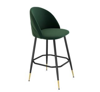 Барный стул SHT-ST35-2 / SHT-S148 (лиственно-зеленый/черный муар/золото) в Магадане