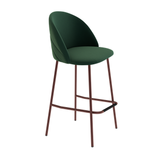 Барный стул SHT-ST35-2 / SHT-S29P (лиственно-зеленый/медный металлик) в Магадане