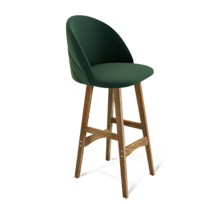 Барный стул SHT-ST35-2 / SHT-S65 (лиственно-зеленый/дуб брашированный коричневый) в Магадане