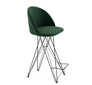 Барный стул SHT-ST35-2 / SHT-S66 (лиственно-зеленый/черный муар) в Магадане