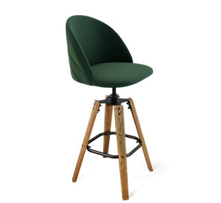 Барный стул SHT-ST35-2 / SHT-S93 (лиственно-зеленый/браш.коричневый/черный муар) в Магадане
