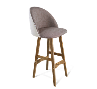 Барный стул SHT-ST35-3 / SHT-S65 (тростниковый сахар/зефирный/дуб брашированный коричневый) в Магадане