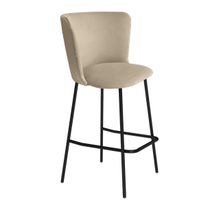 Барный стул SHT-ST36 / SHT-S29P (ванильный крем/черный муар) в Магадане