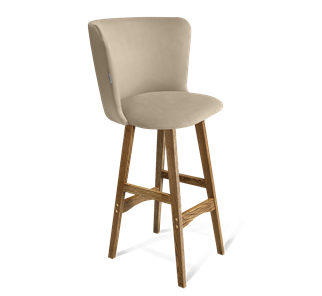 Барный стул SHT-ST36 / SHT-S65 (ванильный крем/дуб брашированный коричневый) в Магадане