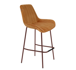 Барный стул SHT-ST37 / SHT-S29P (горчичный/медный металлик) в Магадане