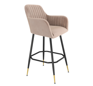 Барный стул SHT-ST38-1 / SHT-S148 (латте/черный муар/золото) в Магадане - предосмотр