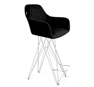 Барный стул SHT-ST38 / SHT-S66 (ночное затмение/хром лак) в Магадане