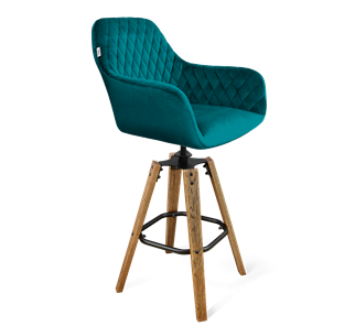 Барный стул SHT-ST38 / SHT-S93 (альпийский бирюзовый/браш.коричневый/черный муар) в Магадане