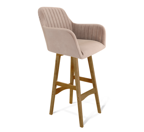 Барный стул SHT-ST38-1 / SHT-S65 (латте/светлый орех) в Магадане - изображение