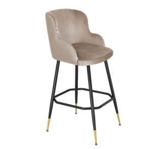 Барный стул SHT-ST39 / SHT-S148 (латте/черный муар/золото) в Магадане - предосмотр