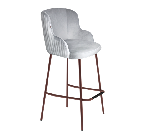 Барный стул SHT-ST39-1 / SHT-S29P (серое облако/медный металлик) в Магадане - изображение