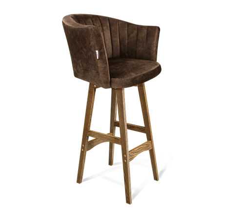 Барный стул SHT-ST42-1 / SHT-S65 (кофейный трюфель/дуб брашированный коричневый) в Магадане - изображение