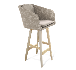 Барный стул SHT-ST43-1 / SHT-S65 (карамельный латте/прозрачный лак) в Магадане - предосмотр