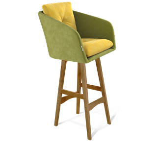 Барный стул SHT-ST43-2 / SHT-S65 (фисташковый десерт/светлый орех) в Магадане - предосмотр