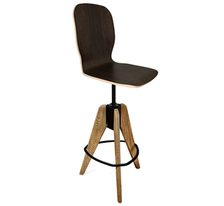 Барный стул SHT-ST15-1/S92 (венге/брашированный коричневый/черный муар) в Магадане